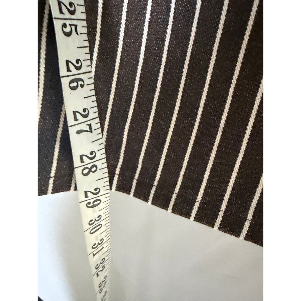 ME+EM Extreme Seam Brown Pinstripe Barrel Leg Jeans - current season! - Picture 6 of 7